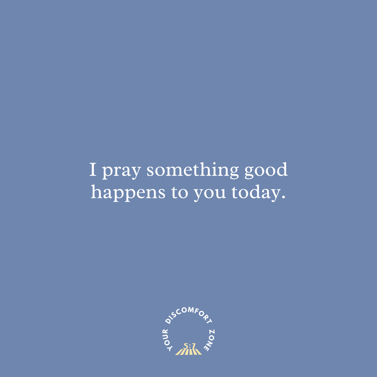 “Something Good” Embroidered Tee - Denim Blue