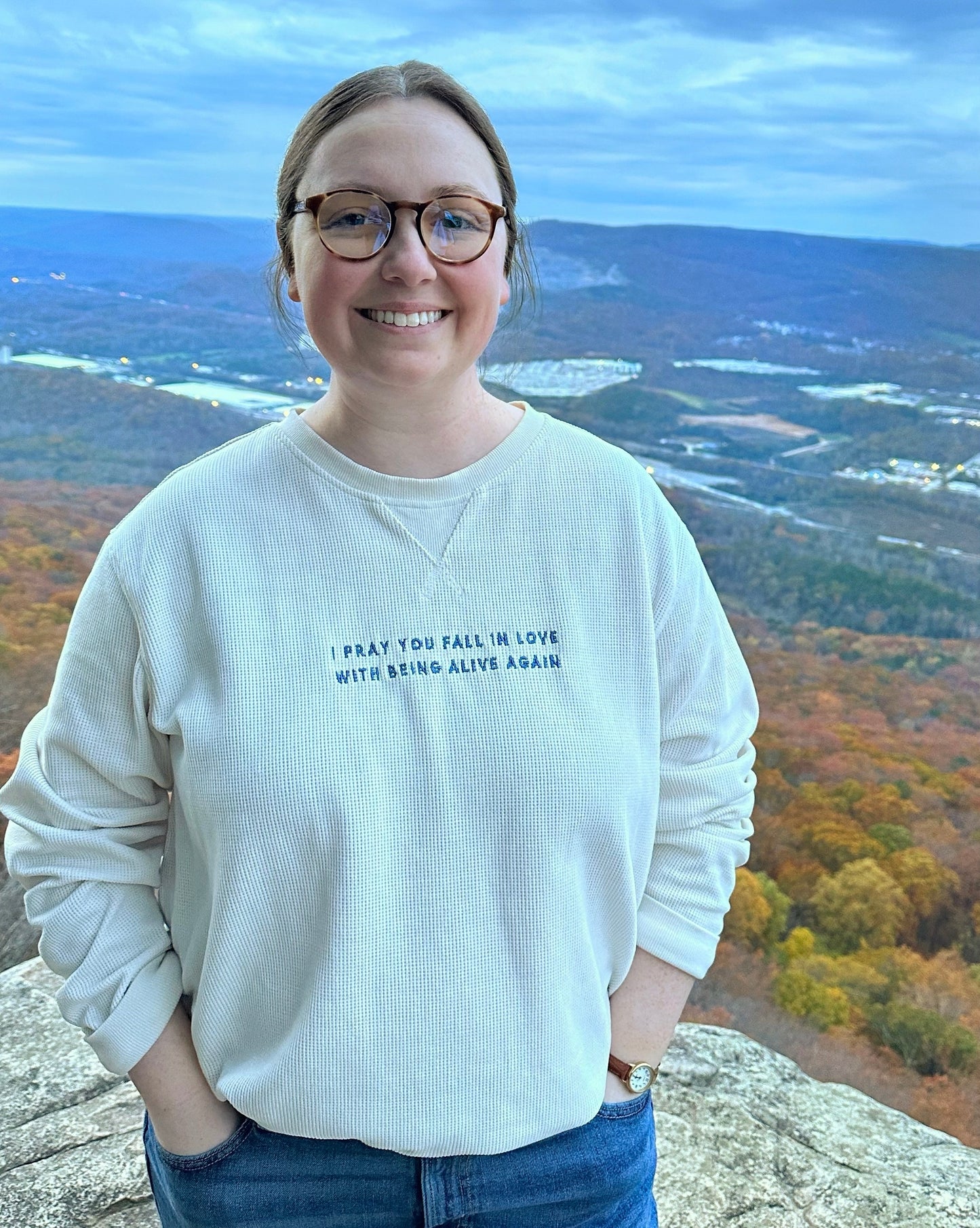 “Alive Again” Textured Long Sleeve - Cream