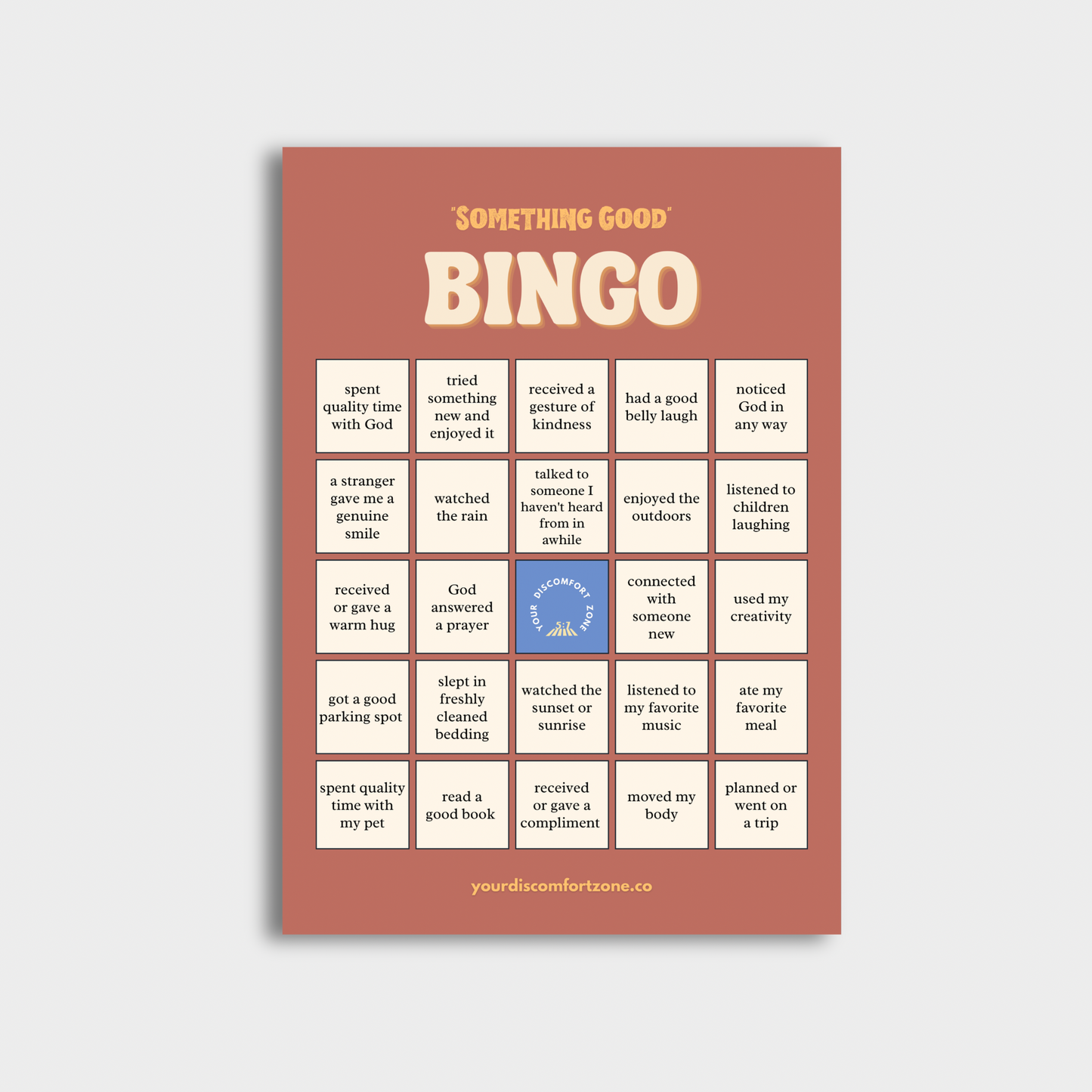 “Something Good” Bingo Card