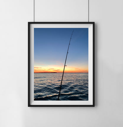 Fishing Sunset - Print