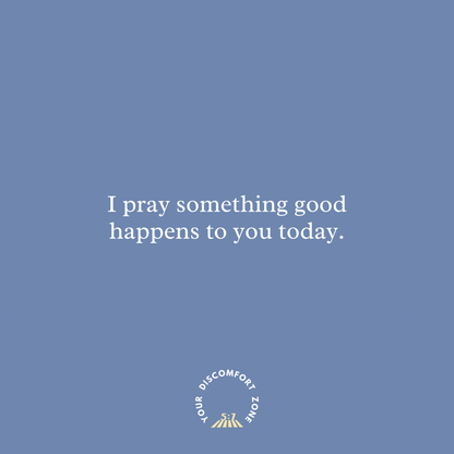 “Something Good” Embroidered Tee - Denim Blue
