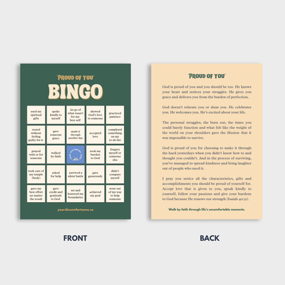 “Proud of You” Bingo Card