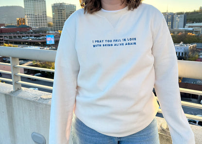 “Alive Again” Textured Long Sleeve - Cream